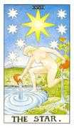 The Star Tarot card in Universal Waite deck