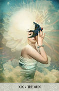 The Sun Tarot card in Tarot of Mystical Moments deck