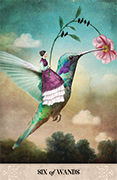 Six of Wands Tarot card in Tarot of Mystical Moments deck