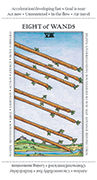 Eight of Wands Tarot card in Apprentice deck