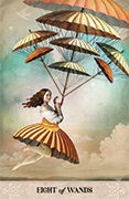 Eight of Wands Tarot card in Tarot of Mystical Moments deck