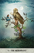 The Hierophant Tarot card in Tarot of Mystical Moments deck
