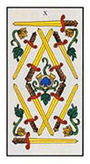 Ten of Swords Tarot card in Angel Tarot deck